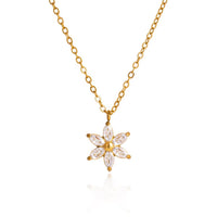 18K Sampaguita Flower Zircon Dainty Necklace