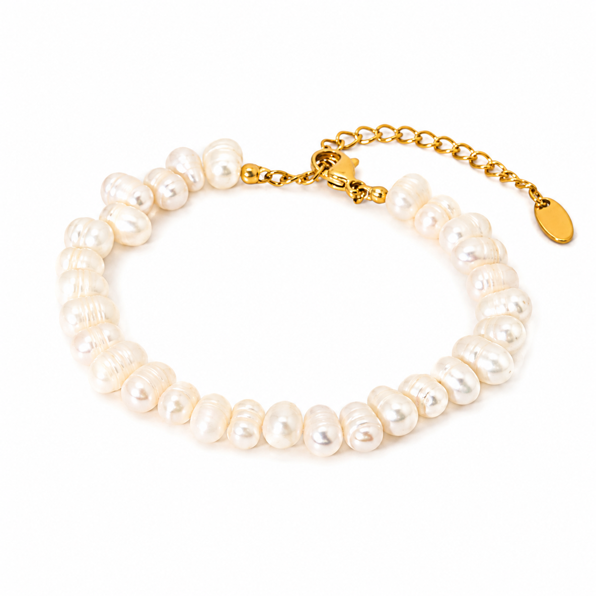 18K Classic Fresh Water Baroque Pearls Bracelet