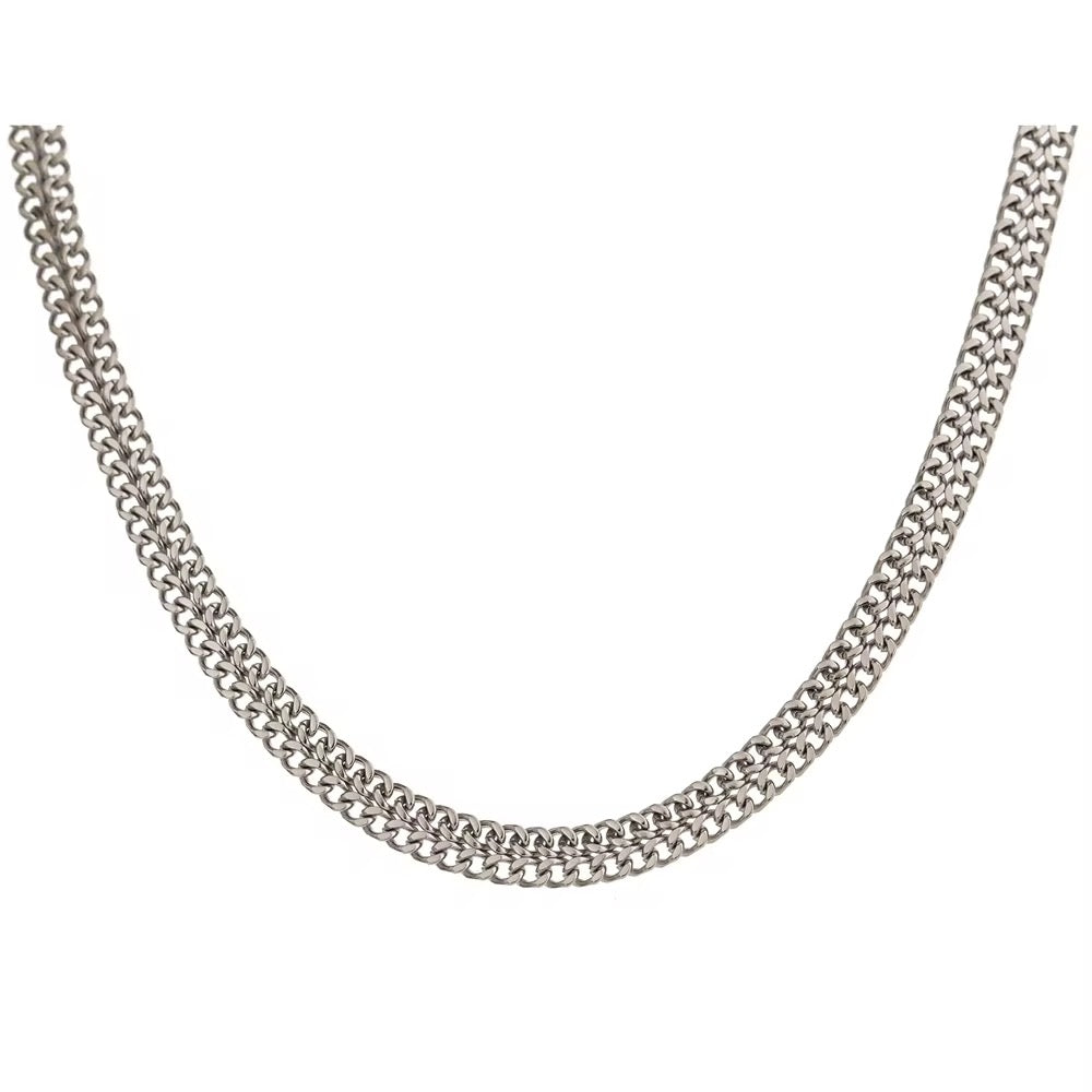 Silver Flat Cable Necklace