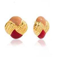 18K Rouge Vintage Statement Studs