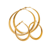 18K Oversized Classic Hoops