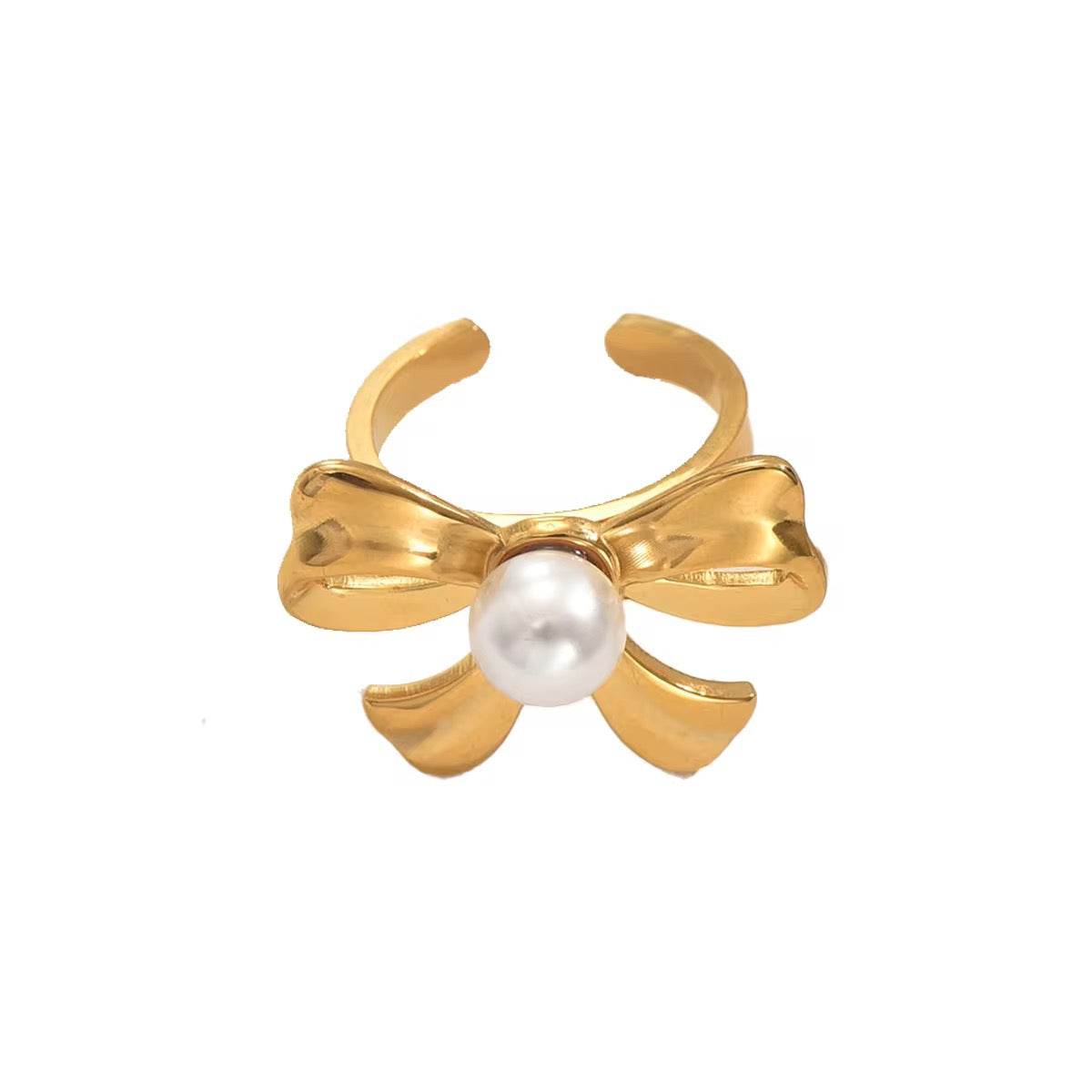18K Darling Bow Pearl Ring
