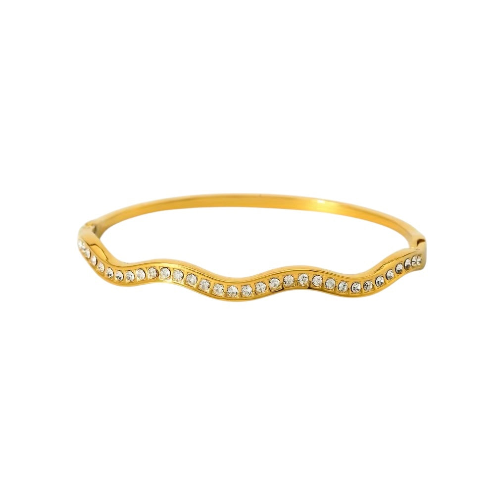 18K Luna Wave Bangle