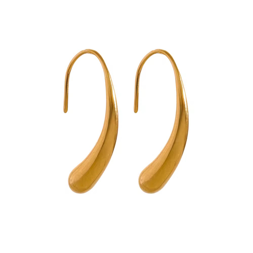 18K Bar Hoop Earrings