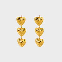 Vintage Heart Long Pendant in 18K Gold-Plating