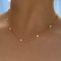 18K Dainty Fresh Water Pearl Necklace