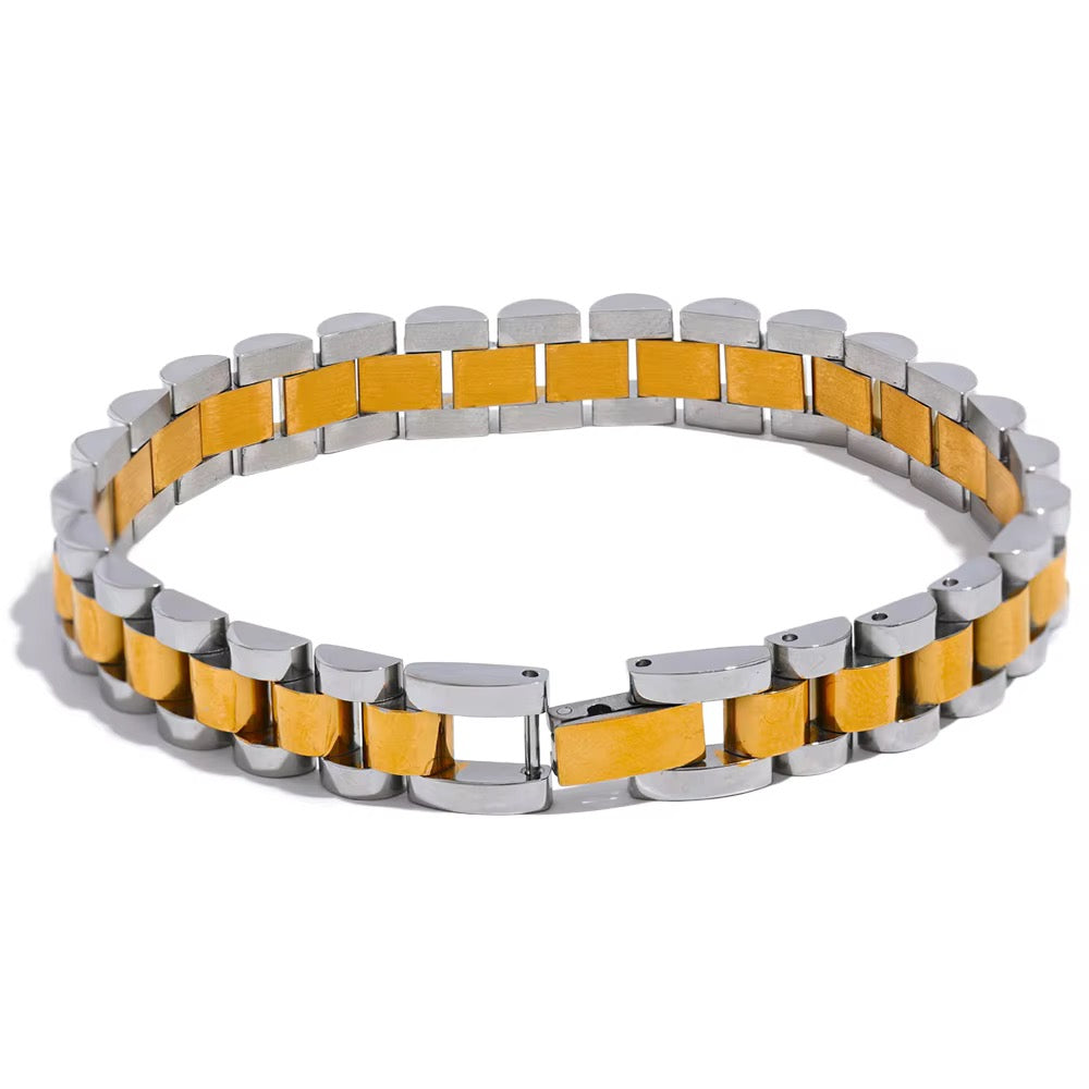 Two Tone Men’s Rollie Bracelet