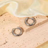 Silver Classic Small 18mm Hoops