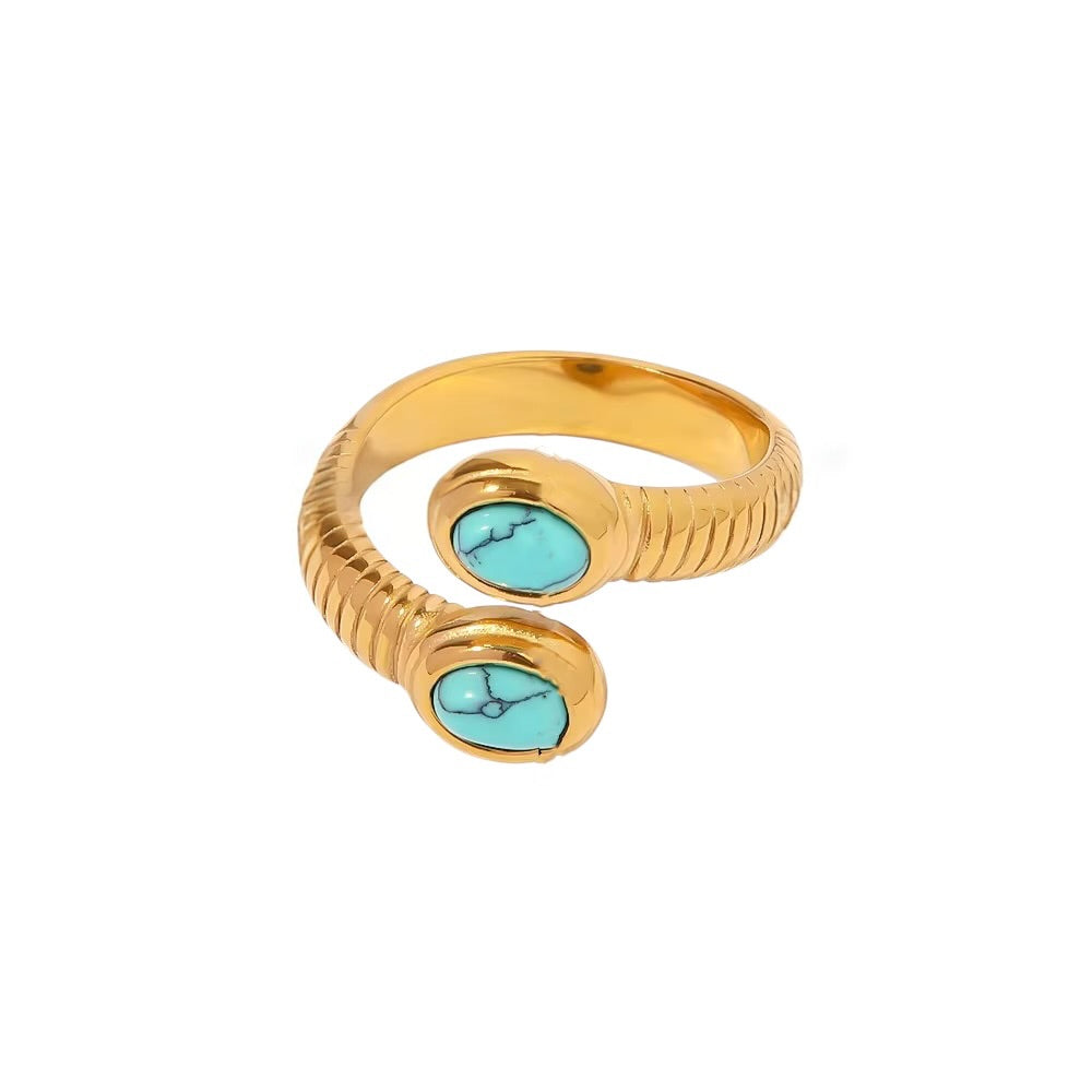 18K Turquoise Adjustable Ring