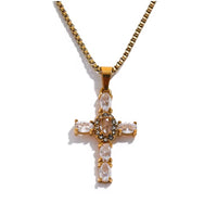 Cross Baguette Necklace