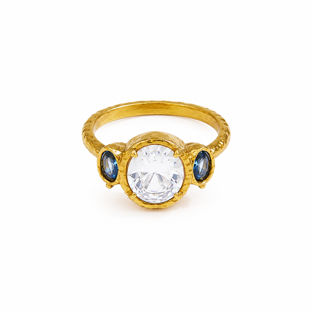 18K Deep Sapphire Statement Ring