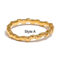 18K Dainty Stackable Rings