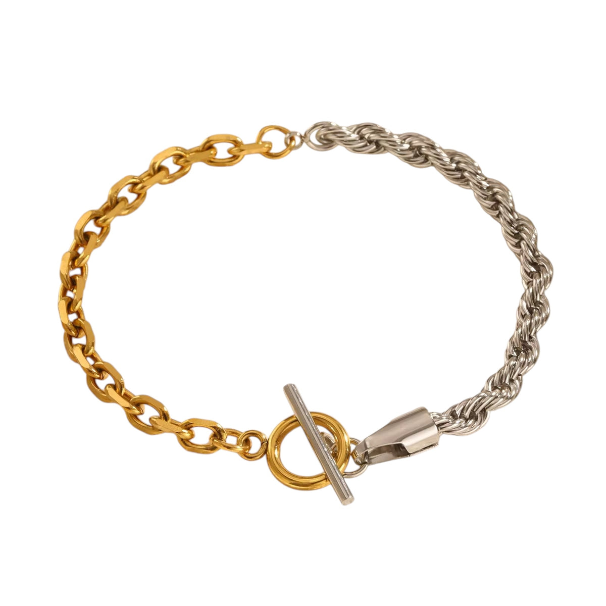 Two Tone Rope Links Bracelet