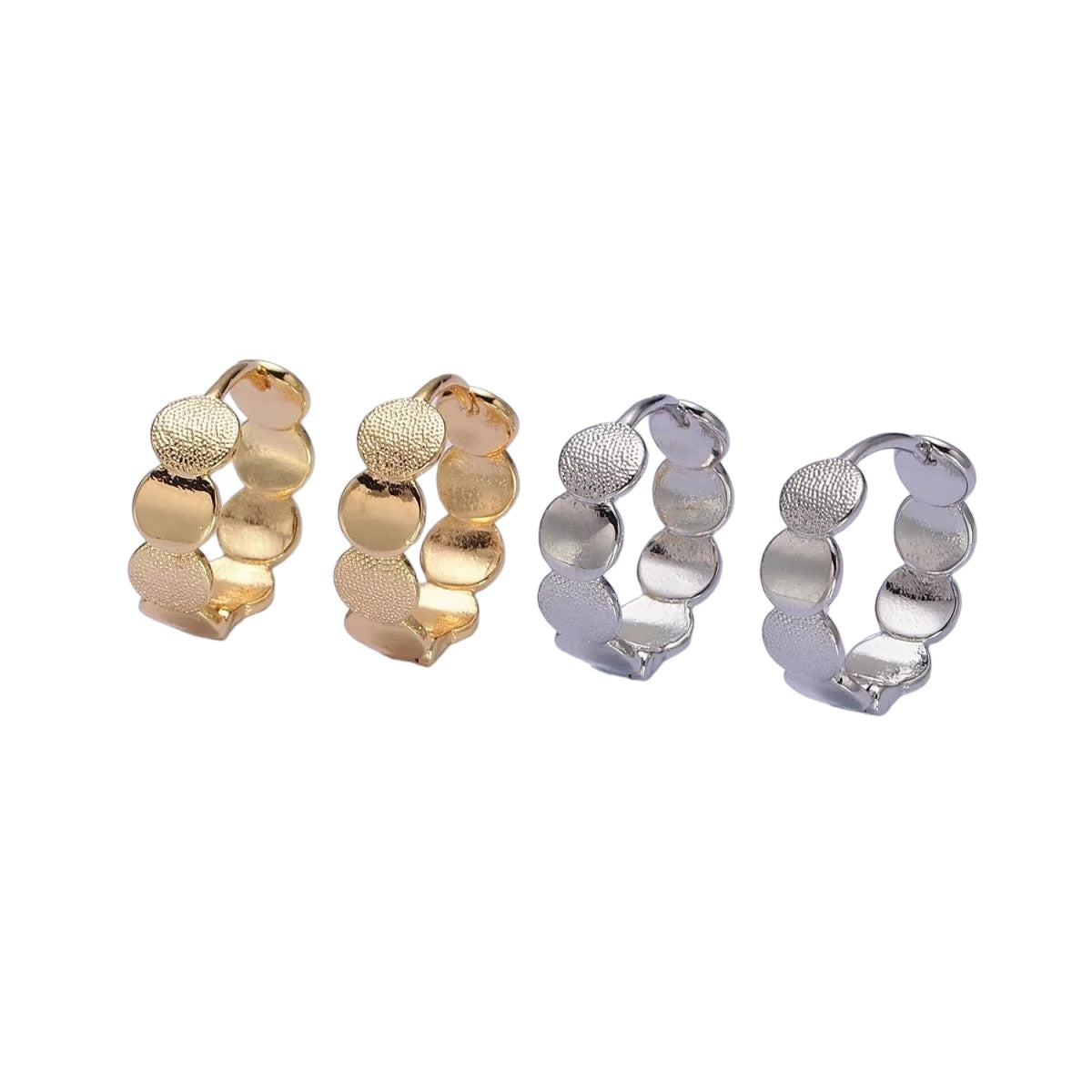 16K Gold Filled Lined 15mm Huggie Earrings