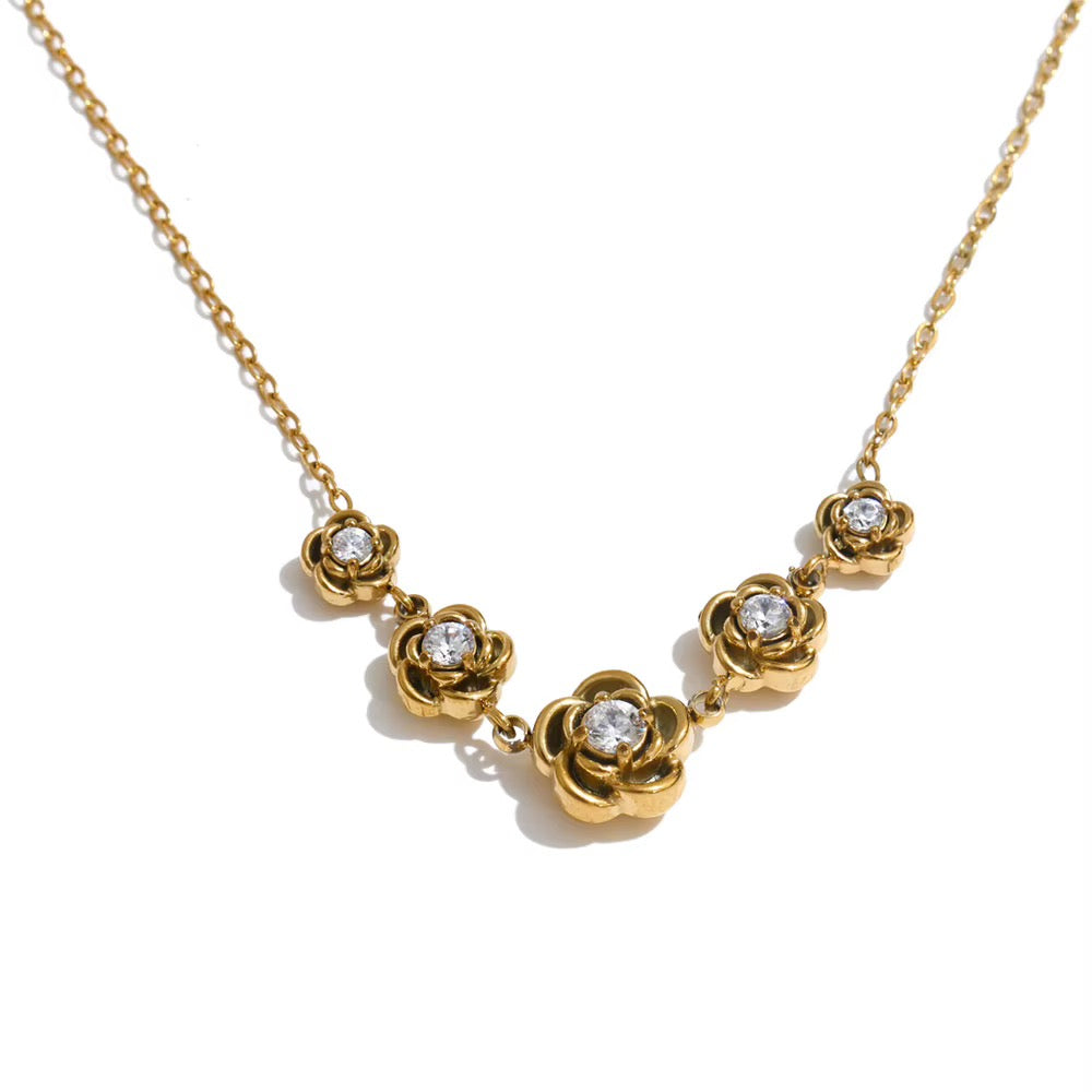18K Flora Dainty Flower Necklace