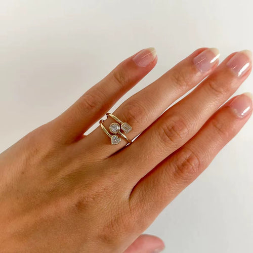 18K Bezel Statement Ring