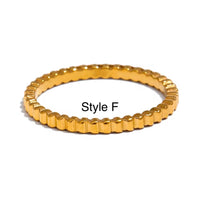 18K Dainty Stackable Rings