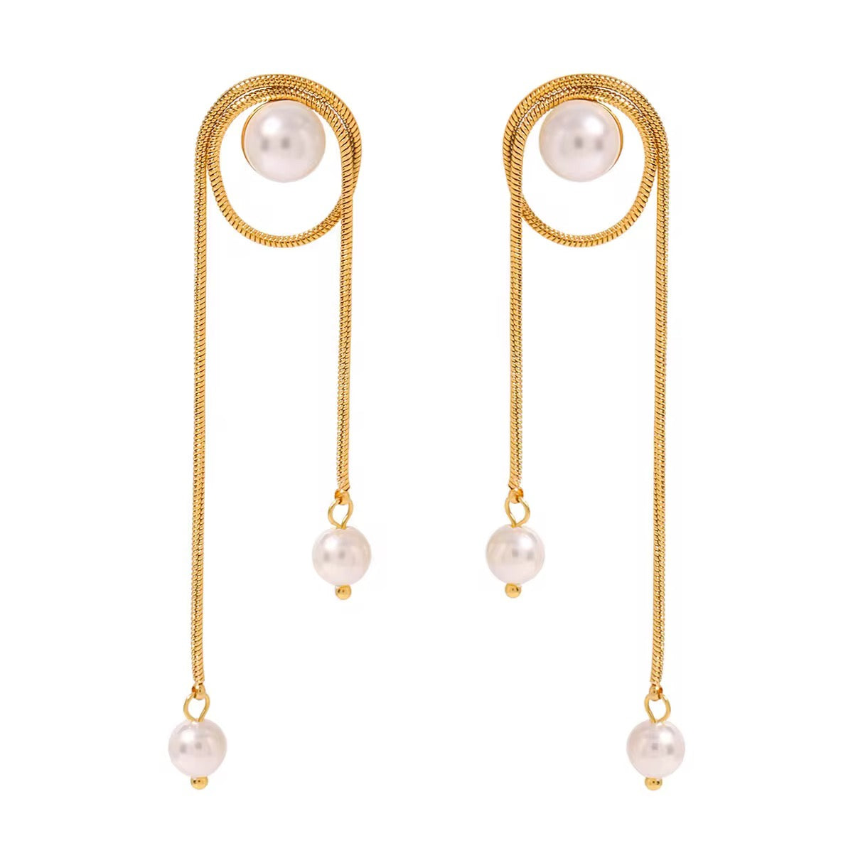 18K Pearl Dangles