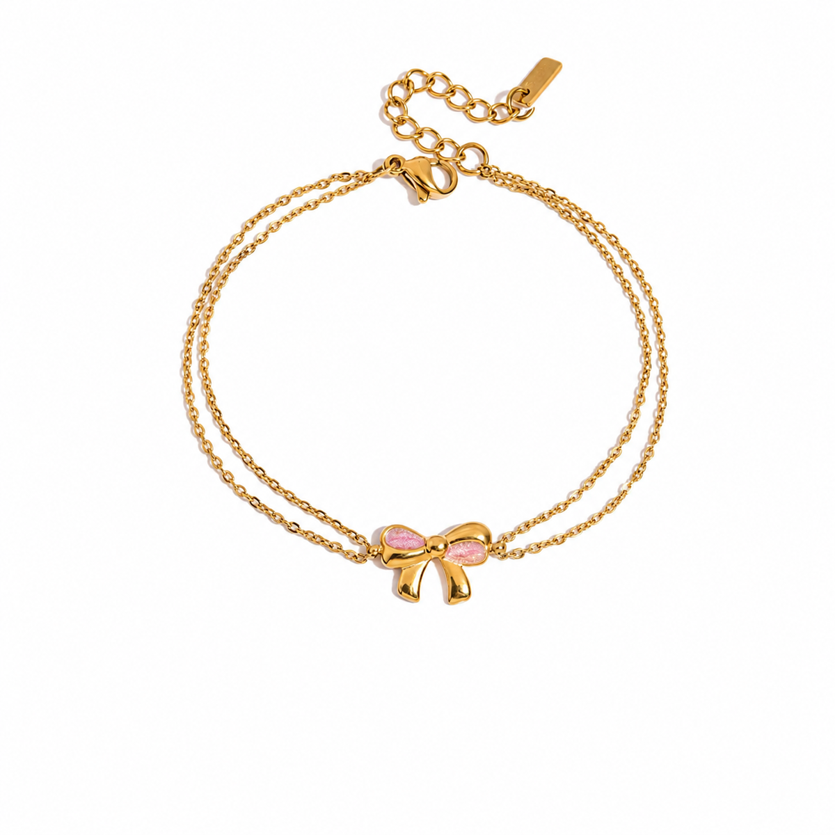18K Sweet Bow Dainty Bracelet