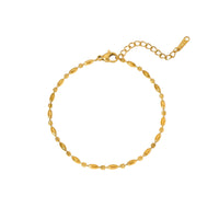 18K Oval Beaded Bracelet