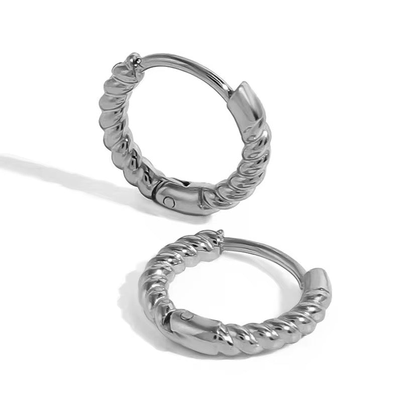 Silver Classic Rope Croissant Huggies