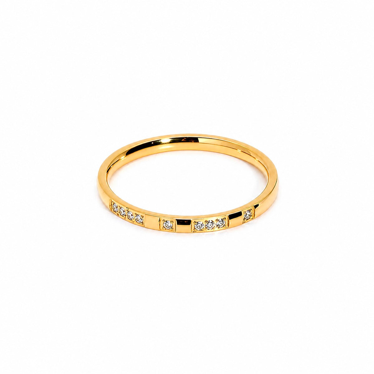 18K Veda CZ Dainty Ring