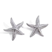 Silver Star Fish Statement Earrings