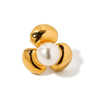 18K Flower Pearl Ring