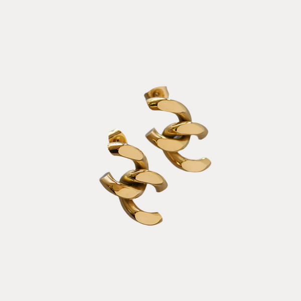 Cuban Chain Studs in 18K Gold-Plating