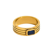 18K Baguette Stripe Ring