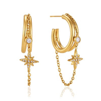 18K North Star Open C Hoops