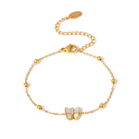 18K Dainty Butterly Bracelet