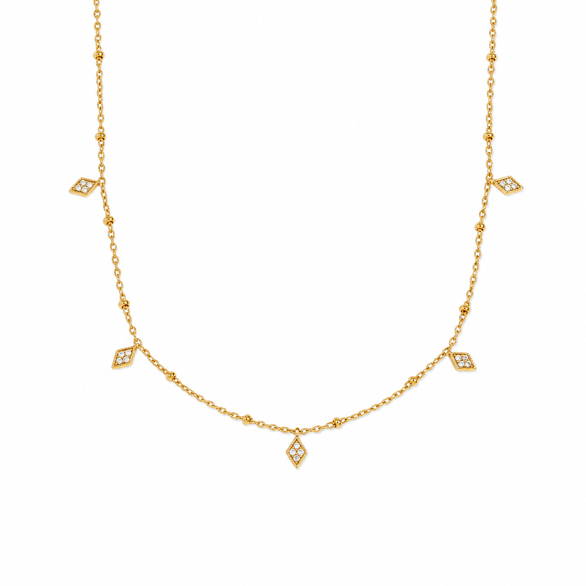 18K Dainty Diamond Necklace