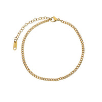 18K Dainty Cable Anklet