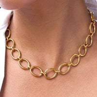 18K Oval Links Necklace