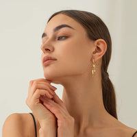 18K Bow Drop Statement Earrings