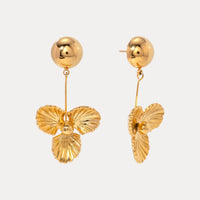 Ball Flower Drops in 18K Gold-Plating