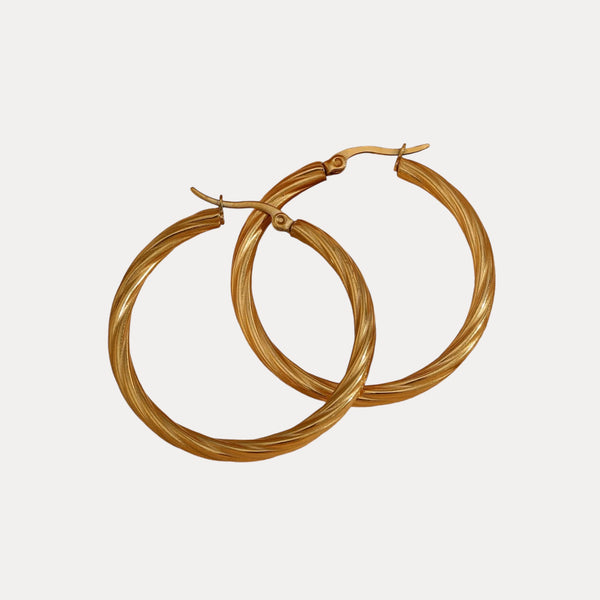 Vintage Round Hoops in 18K Gold-Filled