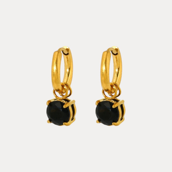 Claw Drops in 18K Gold-Plating with Cubic Zirconia