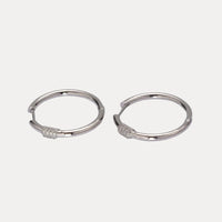 Pave Cluster Hoops in Gold or Silver with Cubic Zirconia