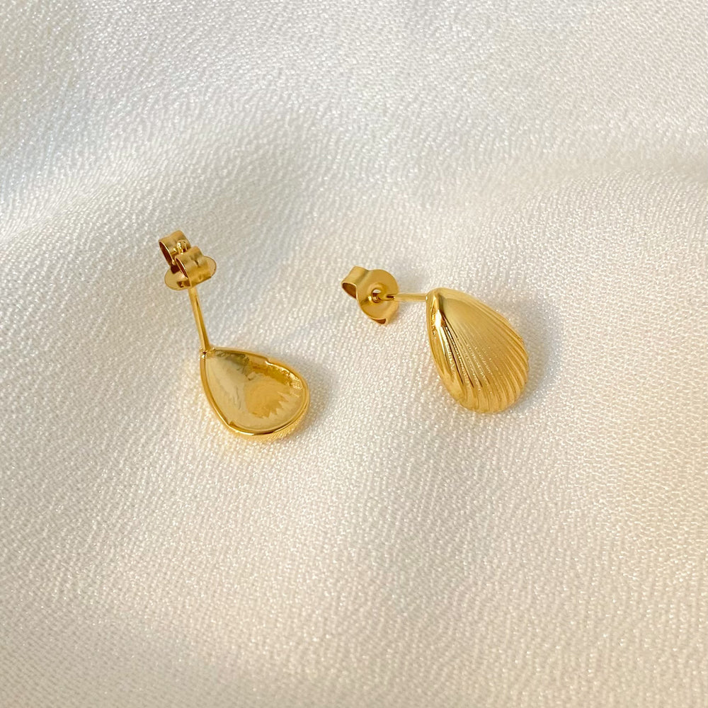 18K Mini Shell-shaped Earrings