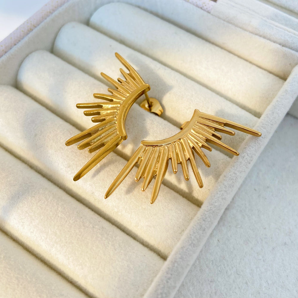 18K Sunlight Statement Earrings