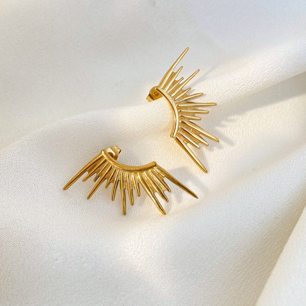 18K Sunlight Statement Earrings