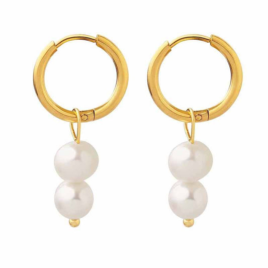 18K Baroque Freshwater Pearl Drop Earrings