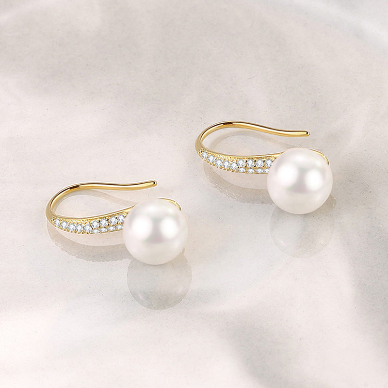 18K Pearl Hook Earrings