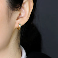 18K Vermeil Emerald Snake Huggies