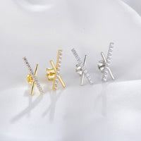 18K Vermeil X CZ Studs