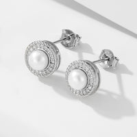 Silver Elegant Pearl Studs