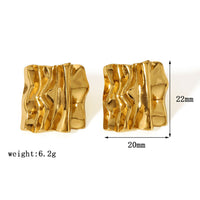 18K Irregular Square Statement Studs