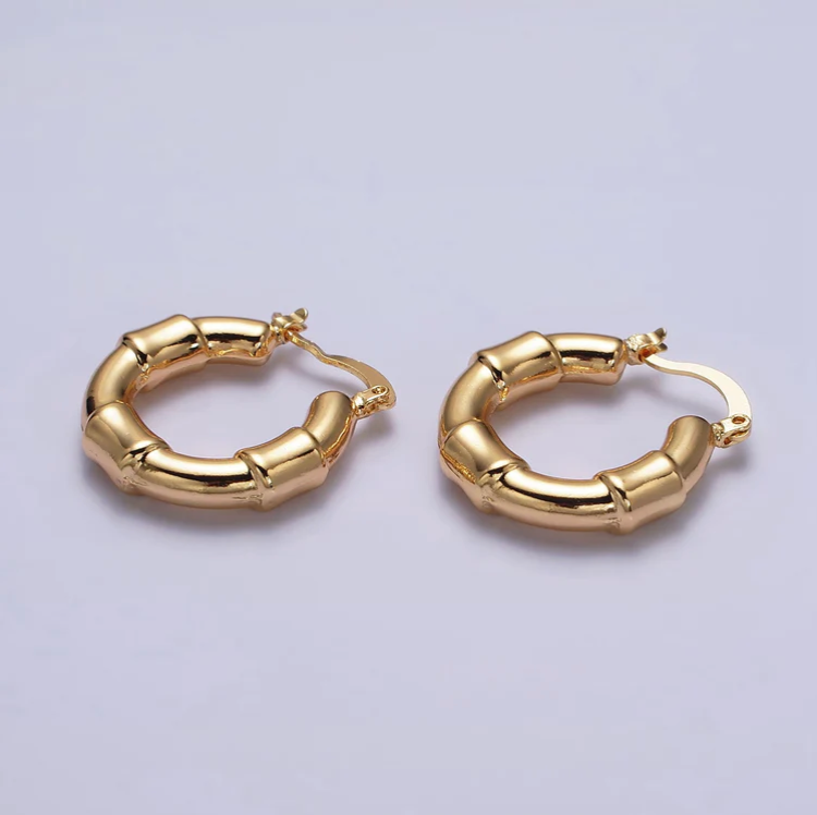 18K Gold Filled 25mm Triple Wrap Hoop Earrings